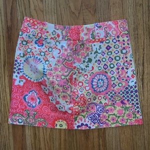 J Crew 90s floral mix pattern mini skirt 6 stretch